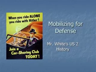 mobilizing for defense