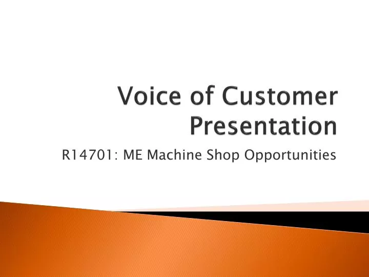 voice of customer presentation