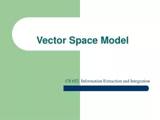 Vector Space Model