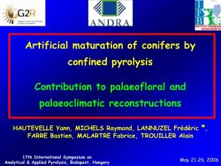 Artificial maturation of conifers by confined pyrolysis