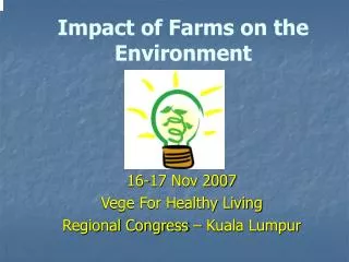 Impact of Farms on the Environment