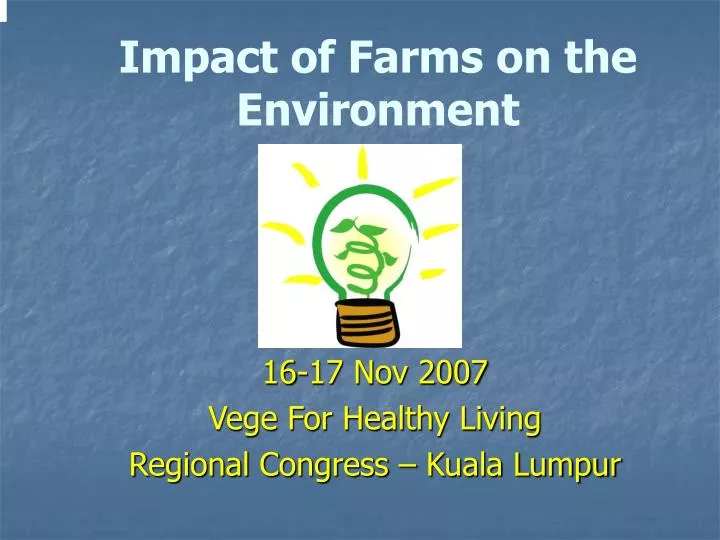 impact of farms on the environment