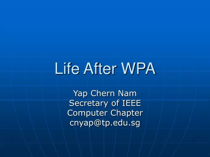 life after wpa