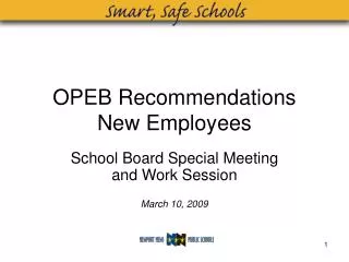 OPEB Recommendations New Employees