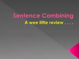 sentence combining