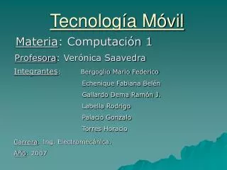 tecnolog a m vil