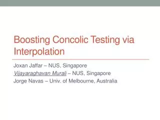 Boosting Concolic Testing via Interpolation