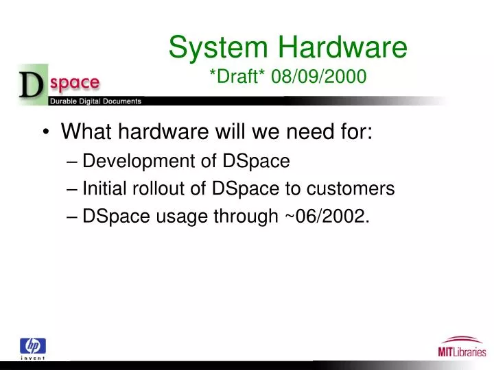 system hardware draft 08 09 2000