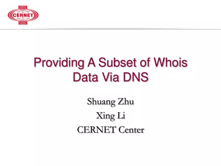 providing a subset of whois data via dns