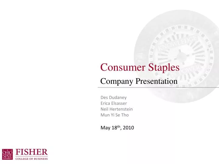 consumer staples company presentation