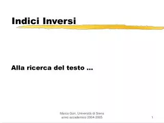 alla ricerca del testo