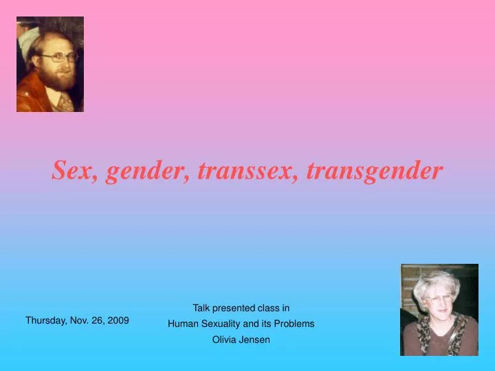 sex gender transsex transgender