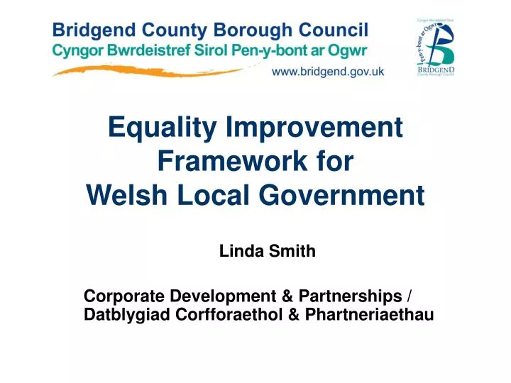 equality improvement framework for welsh local government
