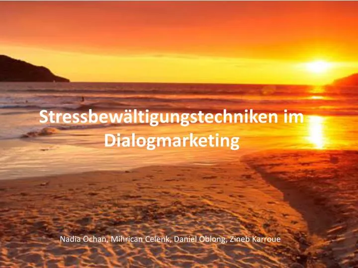 stressbew ltigungstechniken im dialogmarketing