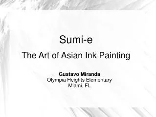 Sumi-e The Art of Asian Ink Painting