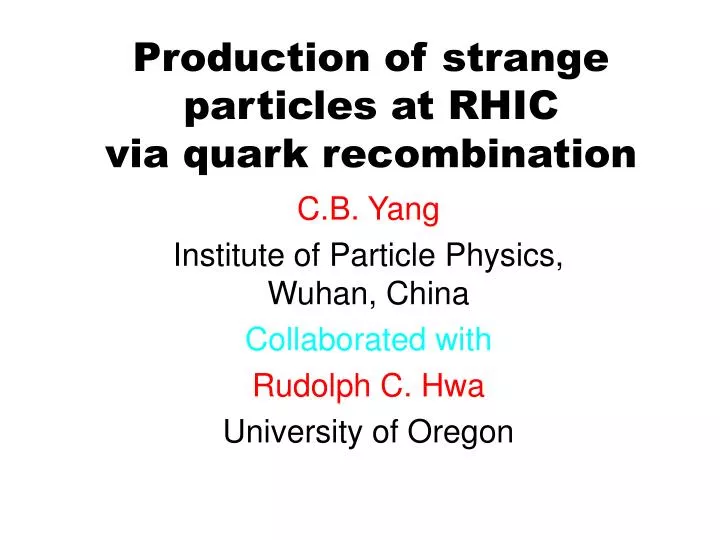 production of strange particles at rhic via quark recombination