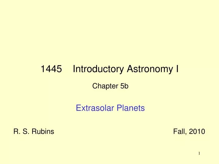 1445 introductory astronomy i