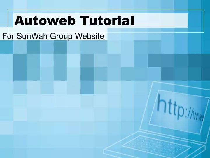 autoweb tutorial