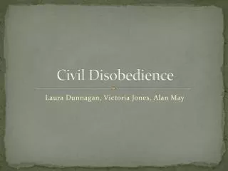 Civil Disobedience