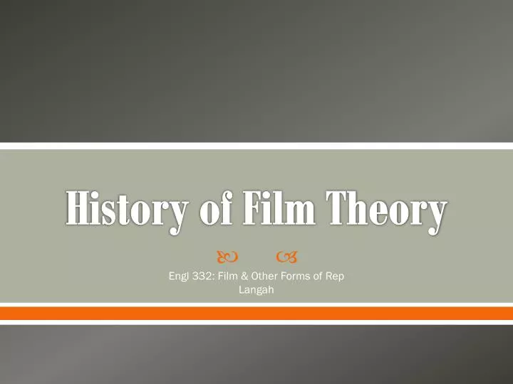 history of film theory