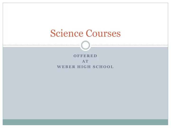 science courses