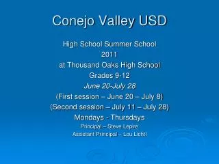 Conejo Valley USD