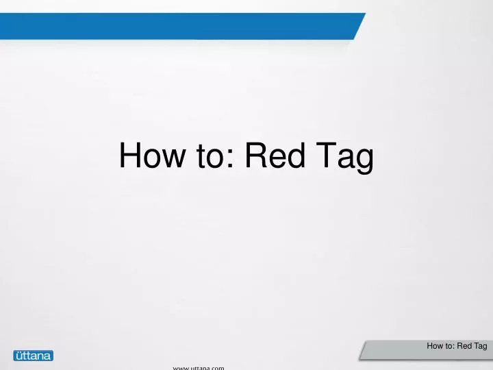 how to red tag