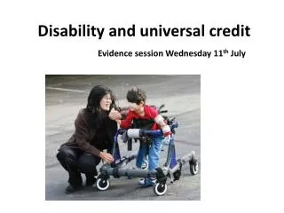 Disability and universal credit