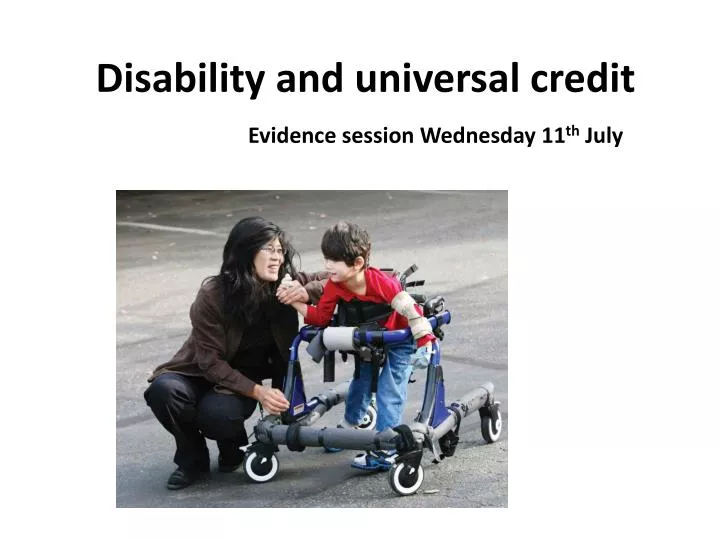 disability and universal credit