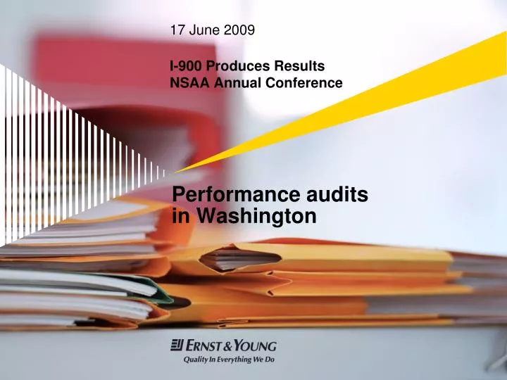 performance audits in washington