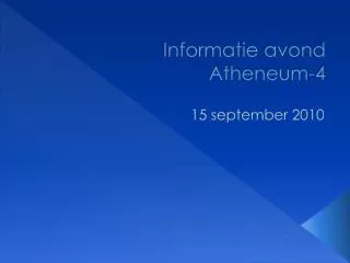 informatie avond atheneum 4