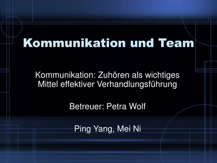kommunikation und team