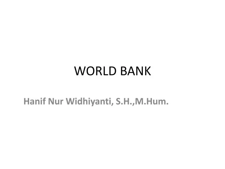 world bank