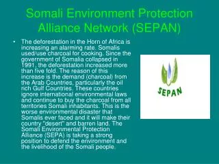 Somali Environment Protection Alliance Network (SEPAN)