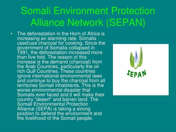 somali environment protection alliance network sepan