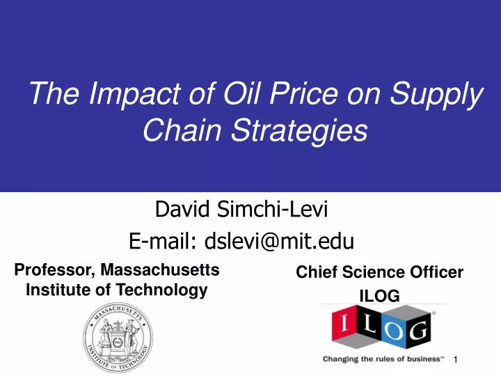 the impact of oil price on supply chain strategies