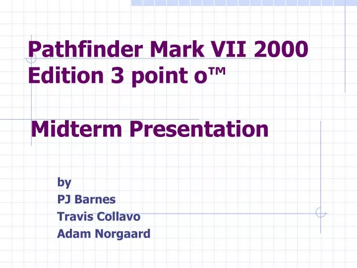 pathfinder mark vii 2000 edition 3 point o