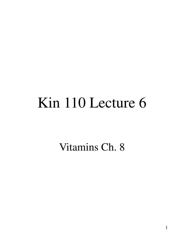 kin 110 lecture 6