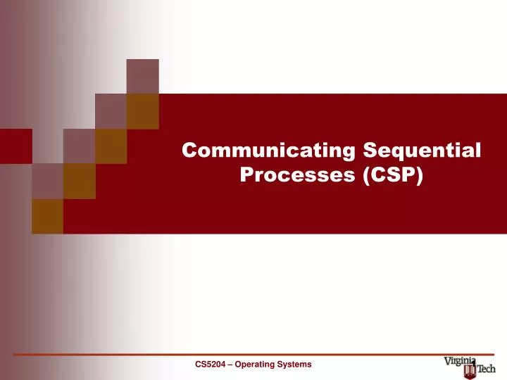 communicating sequential processes csp