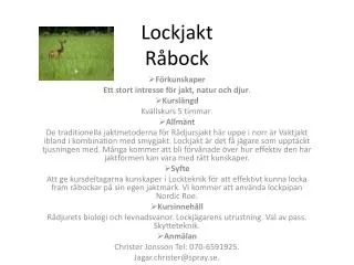 lockjakt r bock