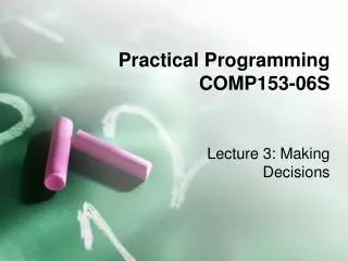 Practical Programming COMP153-06S