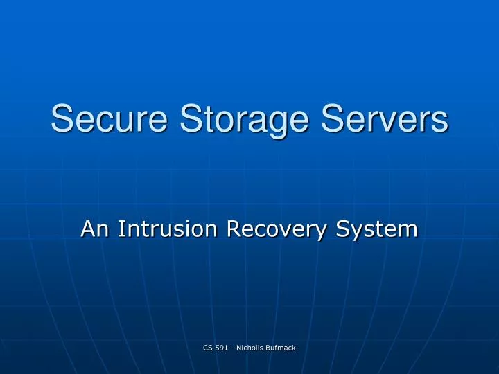 secure storage servers