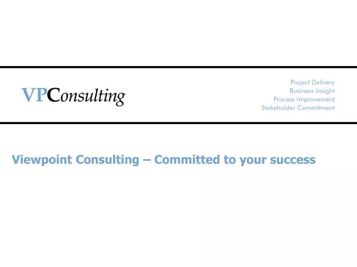 viewpoint consulting committed to your success