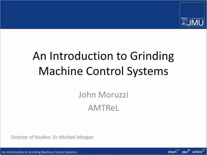 an introduction to grinding machine control systems