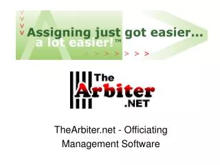 TheArbiter - Officiating Management Software