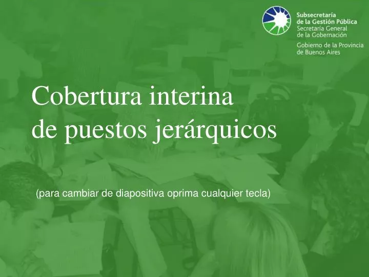 c obertura interina de puestos jer r quicos