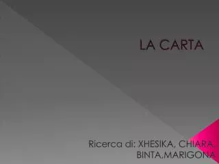 la carta