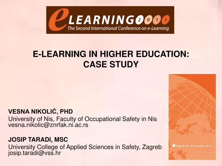 e learning in higher education case study