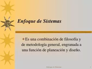 enfoque de sistemas