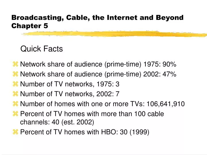 broadcasting cable the internet and beyond chapter 5